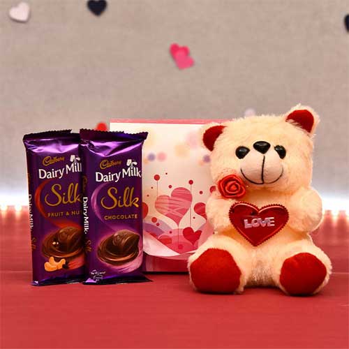 Milk Chocolate Gift With Teddy Bear